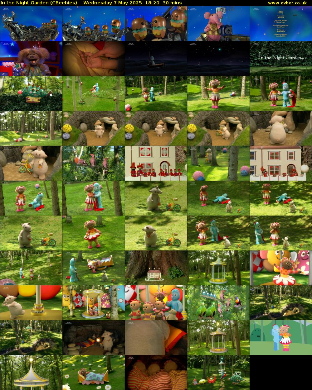 In the Night Garden (CBeebies) Wednesday 7 May 2025 18:20 - 18:50