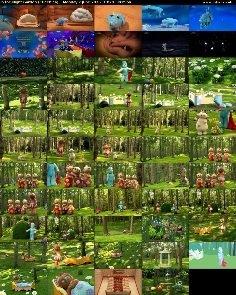 In the Night Garden (CBeebies) Monday 2 June 2025 18:20 - 18:50