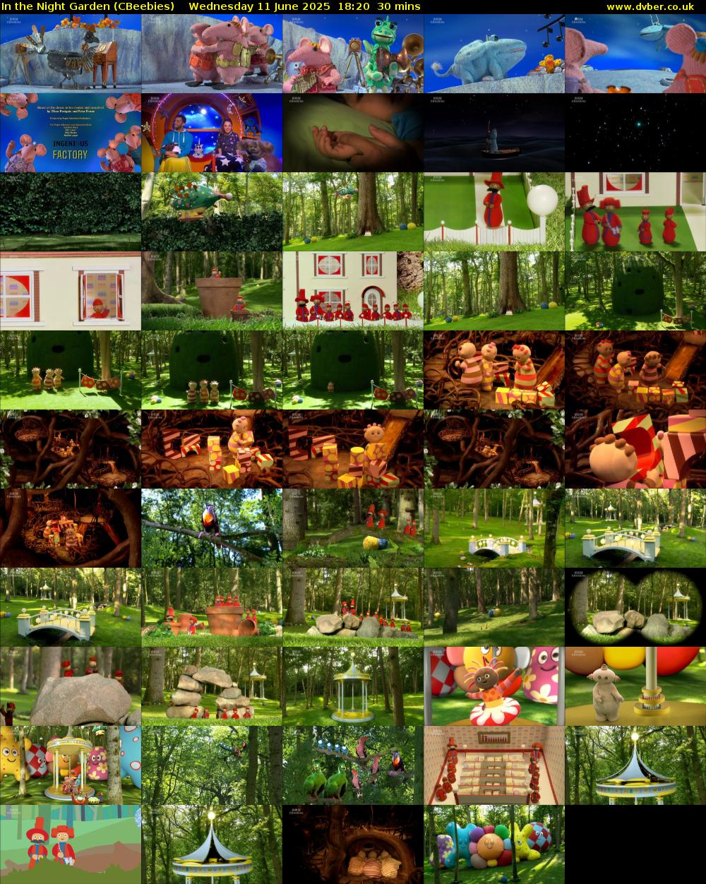 In the Night Garden (CBeebies) Wednesday 11 June 2025 18:20 - 18:50
