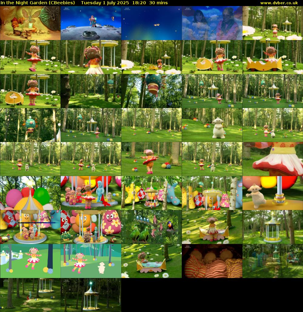 In the Night Garden (CBeebies) Tuesday 1 July 2025 18:20 - 18:50
