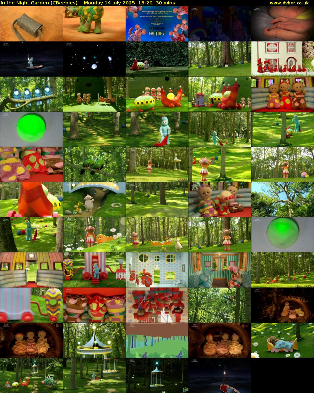 In the Night Garden (CBeebies) Monday 14 July 2025 18:20 - 18:50