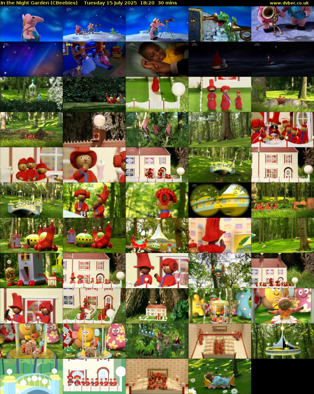 In the Night Garden (CBeebies) Tuesday 15 July 2025 18:20 - 18:50