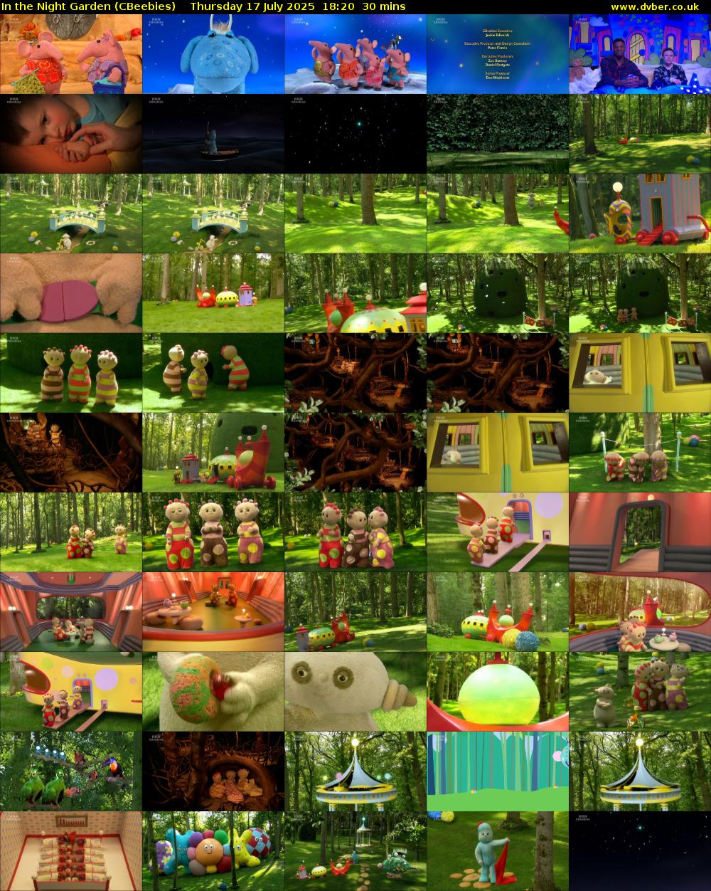 In the Night Garden (CBeebies) Thursday 17 July 2025 18:20 - 18:50