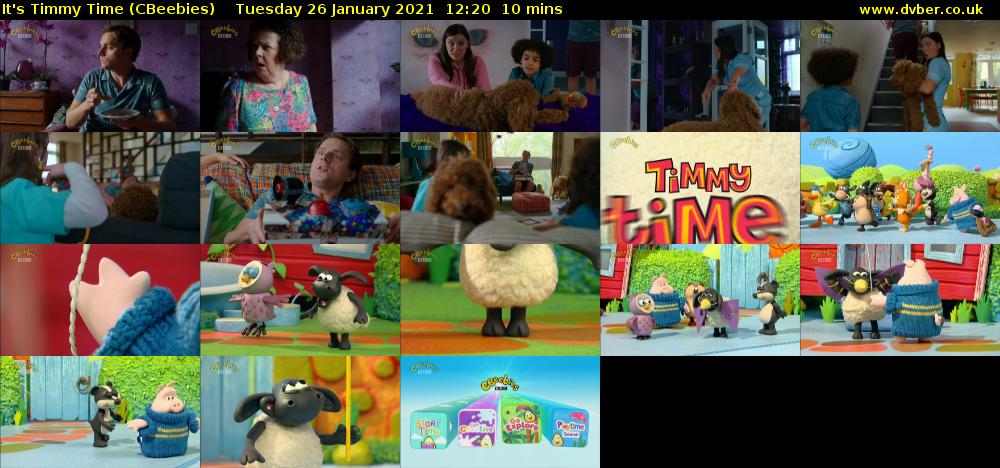 It's Timmy Time (CBeebies) Tuesday 26 January 2021 12:20 - 12:30