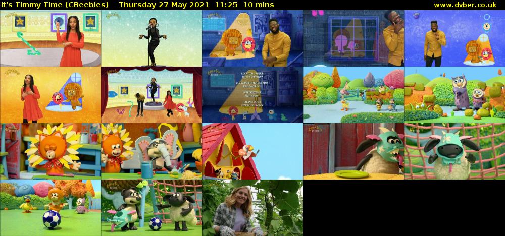 It's Timmy Time (CBeebies) Thursday 27 May 2021 11:25 - 11:35