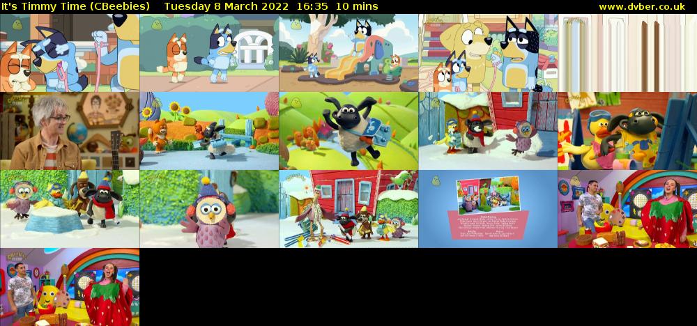 It's Timmy Time (CBeebies) Tuesday 8 March 2022 16:35 - 16:45