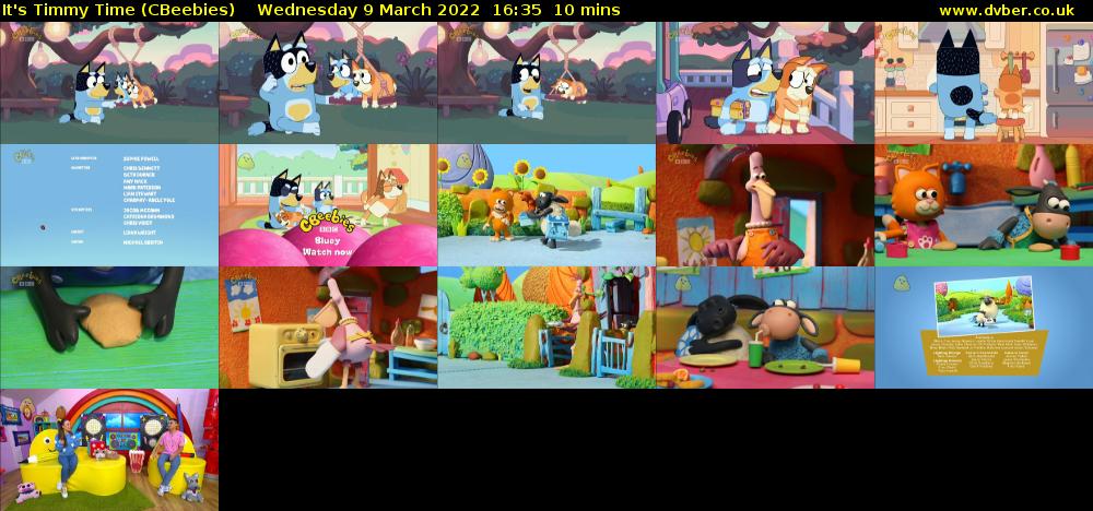 It's Timmy Time (CBeebies) Wednesday 9 March 2022 16:35 - 16:45