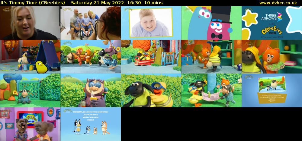 It's Timmy Time (CBeebies) Saturday 21 May 2022 16:30 - 16:40