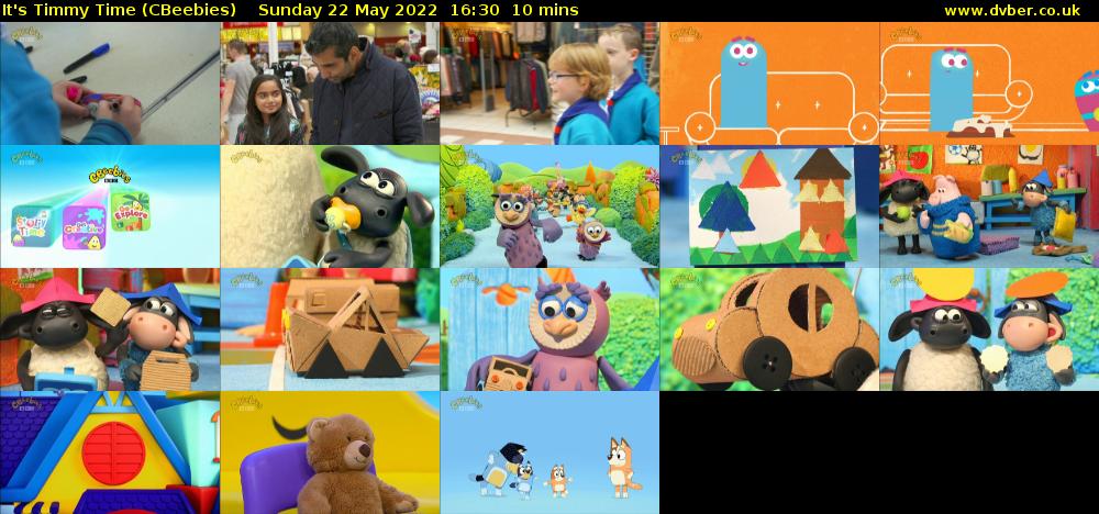 It's Timmy Time (CBeebies) Sunday 22 May 2022 16:30 - 16:40