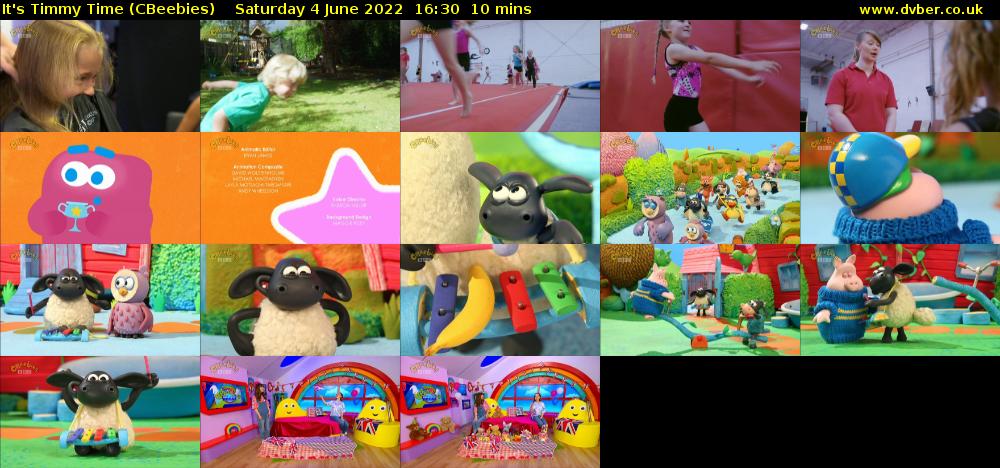 It's Timmy Time (CBeebies) Saturday 4 June 2022 16:30 - 16:40