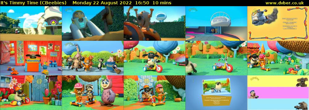 It's Timmy Time (CBeebies) Monday 22 August 2022 16:50 - 17:00
