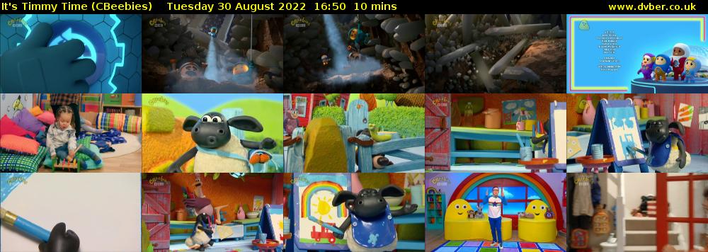 It's Timmy Time (CBeebies) Tuesday 30 August 2022 16:50 - 17:00