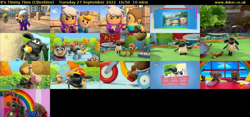 It's Timmy Time (CBeebies) Tuesday 27 September 2022 16:50 - 17:00