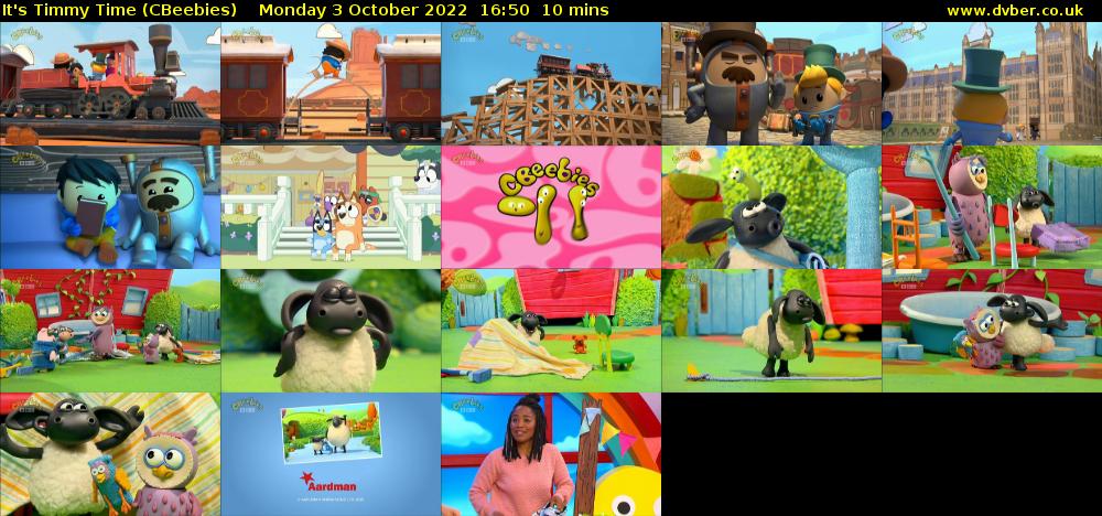 It's Timmy Time (CBeebies) Monday 3 October 2022 16:50 - 17:00