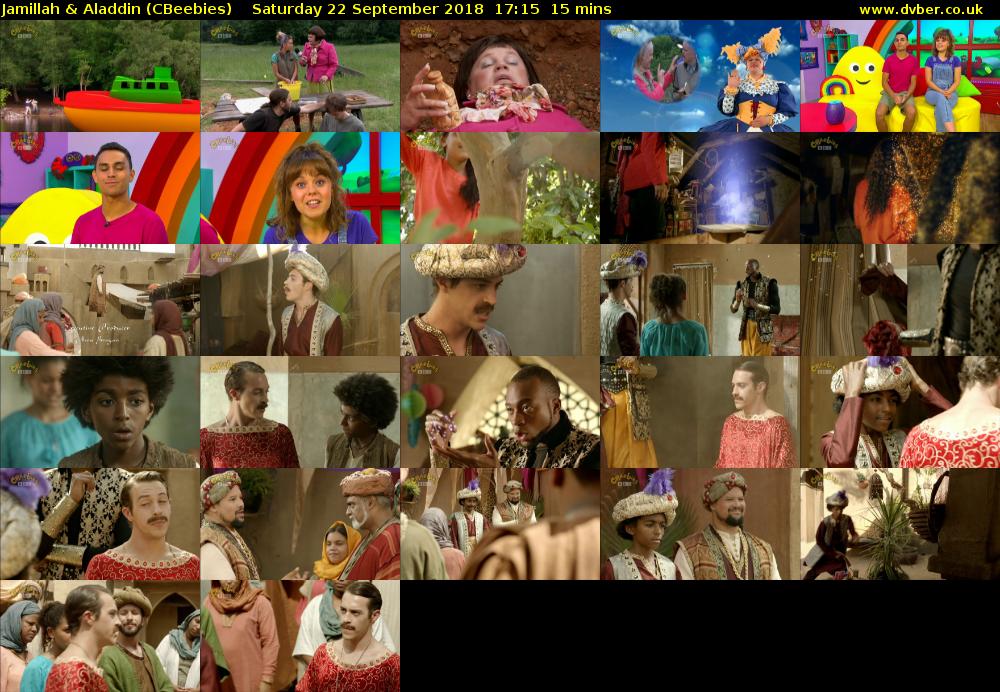 Jamillah & Aladdin (CBeebies) Saturday 22 September 2018 17:15 - 17:30