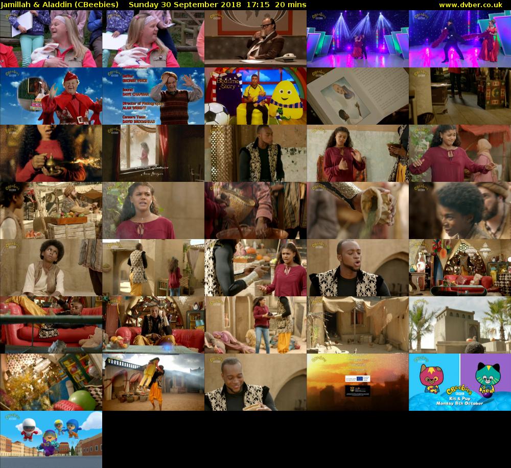 Jamillah & Aladdin (CBeebies) Sunday 30 September 2018 17:15 - 17:35