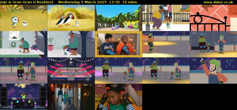 JoJo & Gran Gran (CBeebies) Wednesday 5 March 2025 17:35 - 17:45