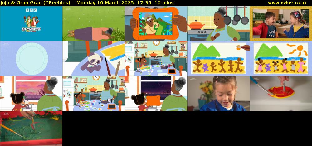 JoJo & Gran Gran (CBeebies) Monday 10 March 2025 17:35 - 17:45
