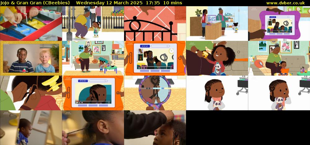 JoJo & Gran Gran (CBeebies) Wednesday 12 March 2025 17:35 - 17:45