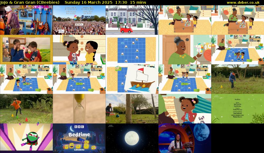 JoJo & Gran Gran (CBeebies) Sunday 16 March 2025 17:30 - 17:45