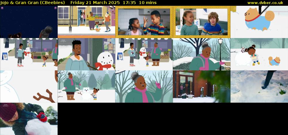 JoJo & Gran Gran (CBeebies) Friday 21 March 2025 17:35 - 17:45