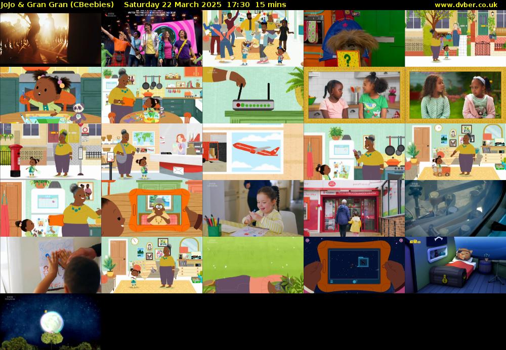 JoJo & Gran Gran (CBeebies) Saturday 22 March 2025 17:30 - 17:45