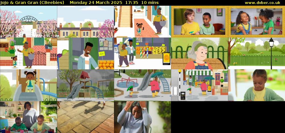 JoJo & Gran Gran (CBeebies) Monday 24 March 2025 17:35 - 17:45