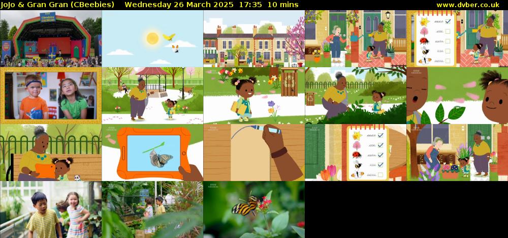 JoJo & Gran Gran (CBeebies) Wednesday 26 March 2025 17:35 - 17:45