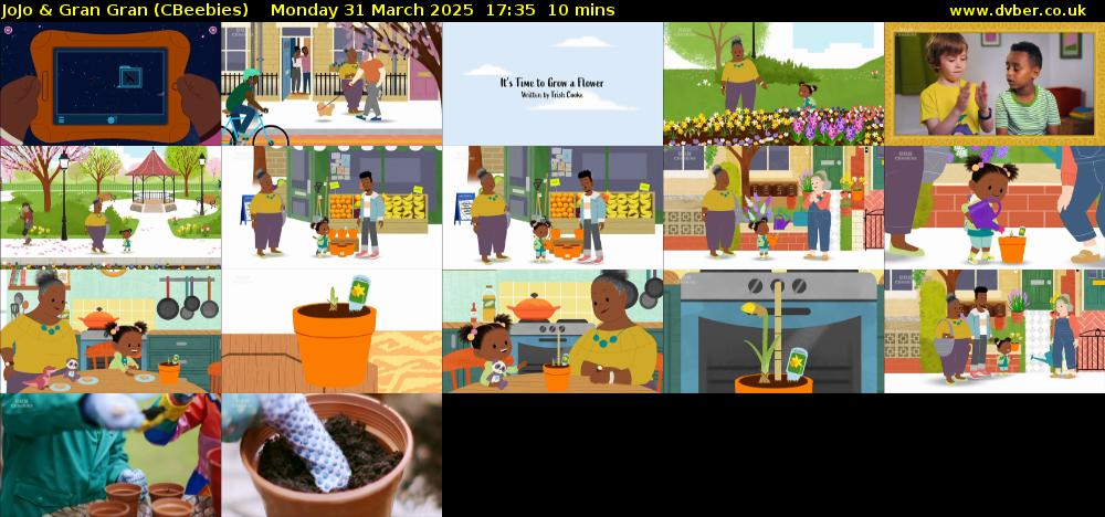 JoJo & Gran Gran (CBeebies) Monday 31 March 2025 17:35 - 17:45