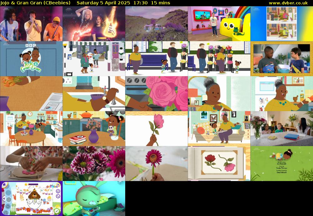 JoJo & Gran Gran (CBeebies) Saturday 5 April 2025 17:30 - 17:45