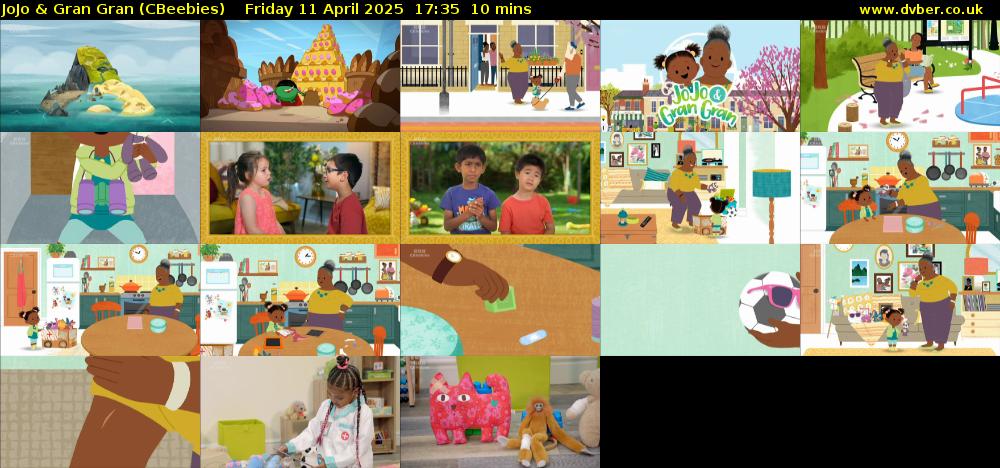 JoJo & Gran Gran (CBeebies) Friday 11 April 2025 17:35 - 17:45