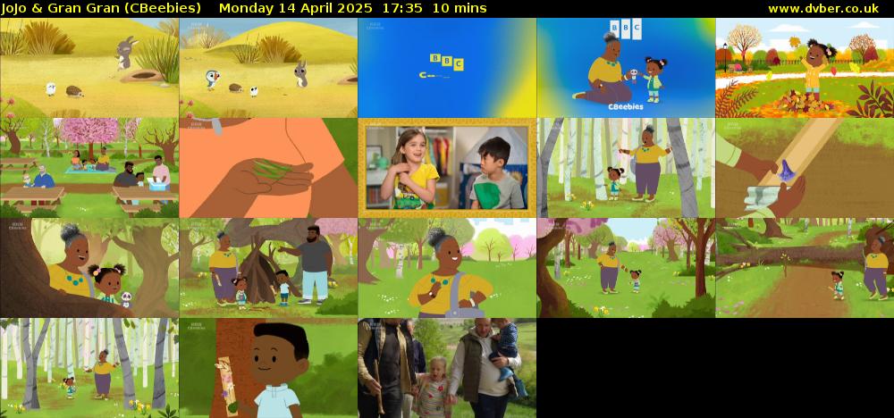 JoJo & Gran Gran (CBeebies) Monday 14 April 2025 17:35 - 17:45