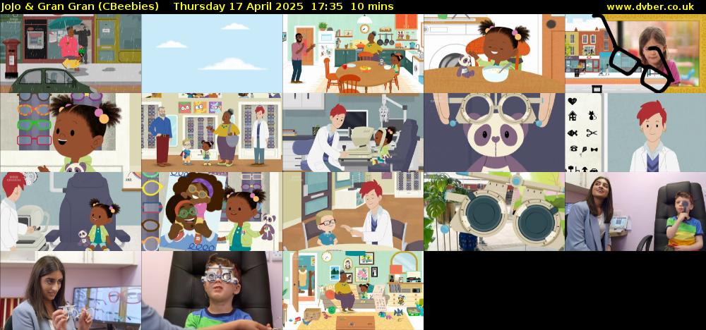 JoJo & Gran Gran (CBeebies) Thursday 17 April 2025 17:35 - 17:45