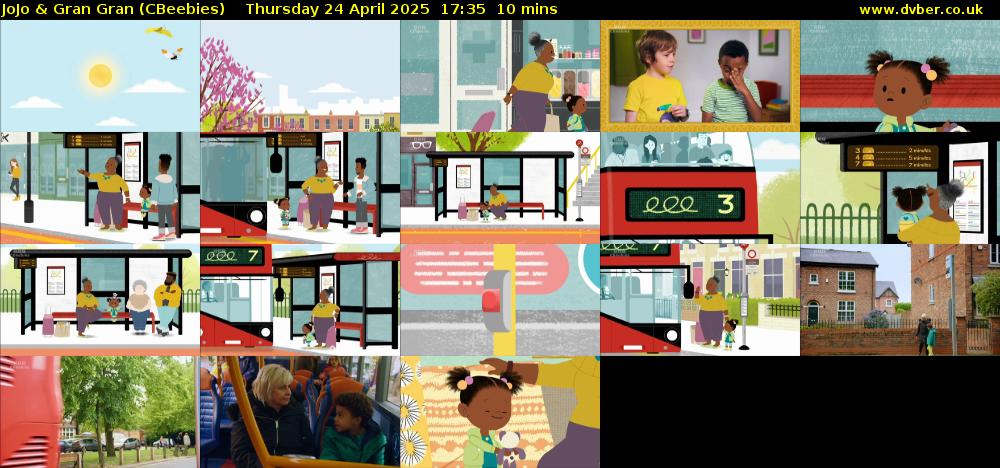 JoJo & Gran Gran (CBeebies) Thursday 24 April 2025 17:35 - 17:45