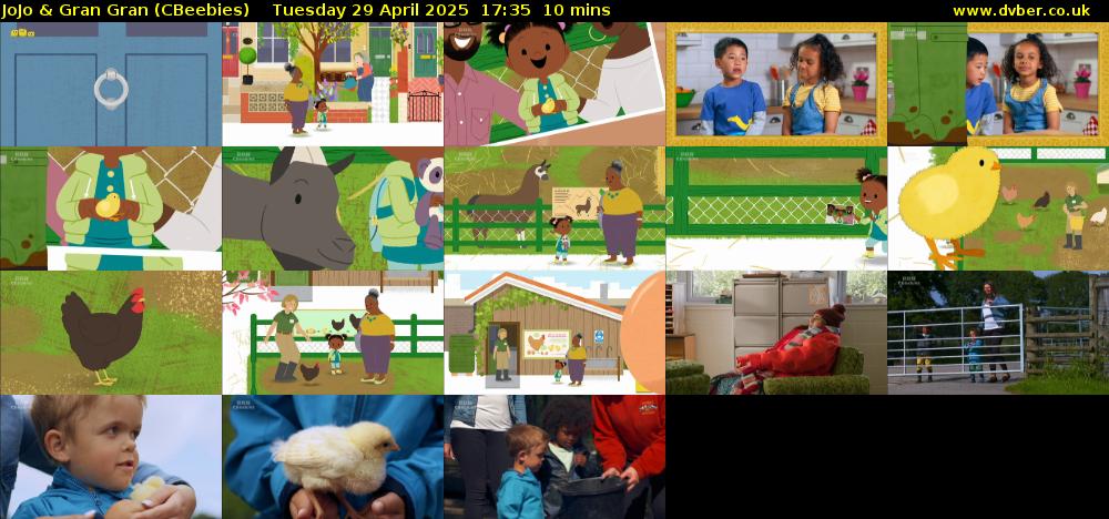 JoJo & Gran Gran (CBeebies) Tuesday 29 April 2025 17:35 - 17:45