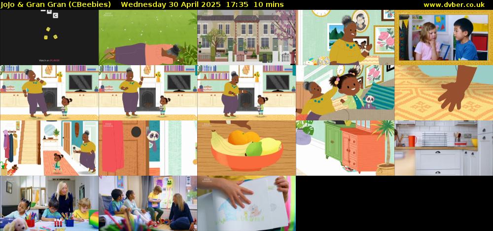 JoJo & Gran Gran (CBeebies) Wednesday 30 April 2025 17:35 - 17:45