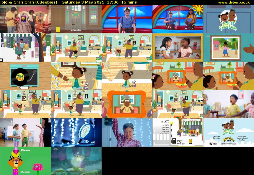 JoJo & Gran Gran (CBeebies) Saturday 3 May 2025 17:30 - 17:45