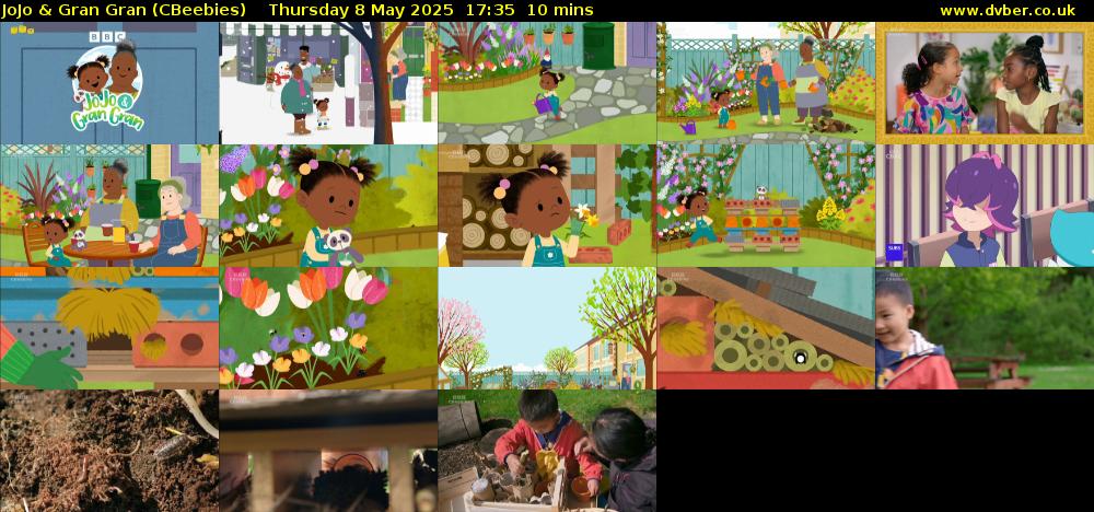 JoJo & Gran Gran (CBeebies) Thursday 8 May 2025 17:35 - 17:45