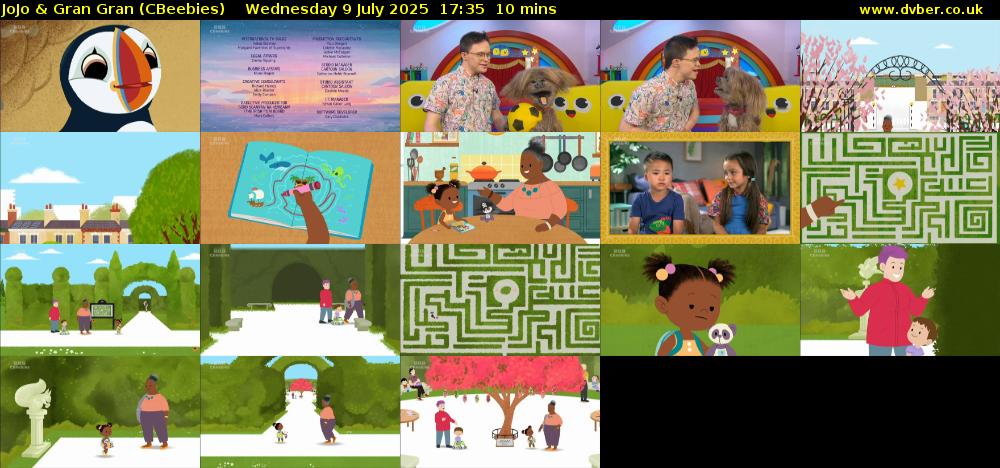 JoJo & Gran Gran (CBeebies) Wednesday 9 July 2025 17:35 - 17:45