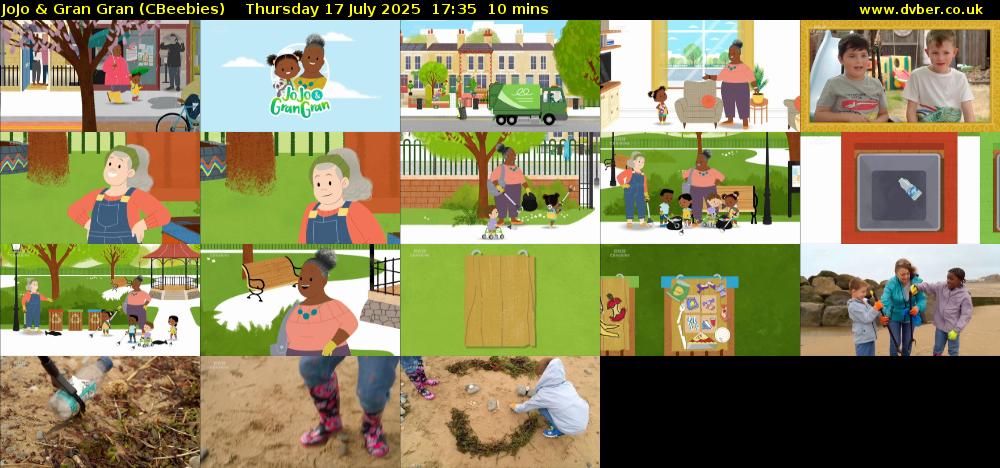 JoJo & Gran Gran (CBeebies) Thursday 17 July 2025 17:35 - 17:45