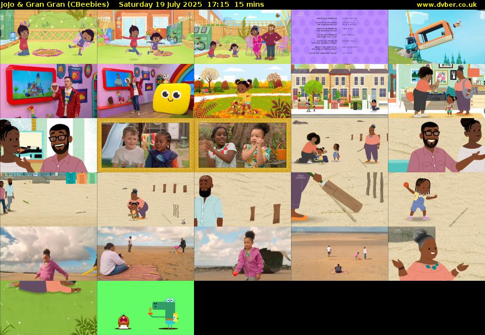 JoJo & Gran Gran (CBeebies) Saturday 19 July 2025 17:15 - 17:30