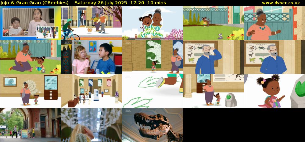 JoJo & Gran Gran (CBeebies) Saturday 26 July 2025 17:20 - 17:30