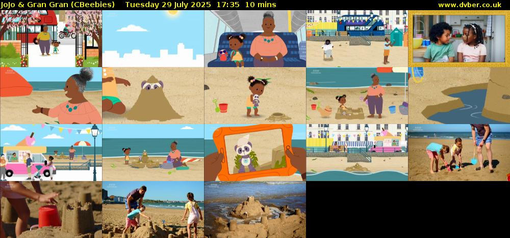 JoJo & Gran Gran (CBeebies) Tuesday 29 July 2025 17:35 - 17:45