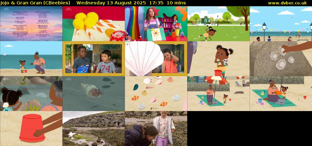 JoJo & Gran Gran (CBeebies) Wednesday 13 August 2025 17:35 - 17:45