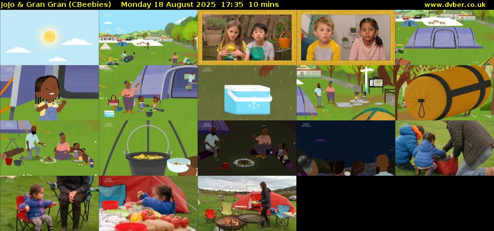 JoJo & Gran Gran (CBeebies) Monday 18 August 2025 17:35 - 17:45