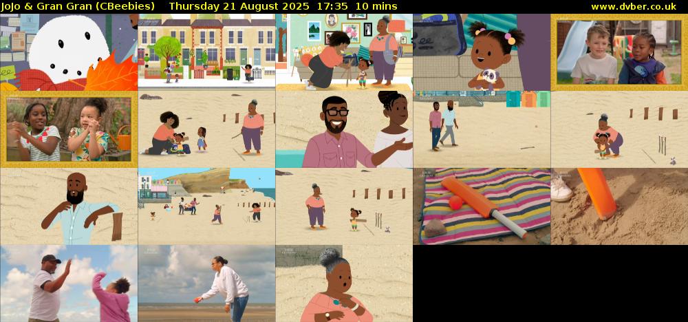 JoJo & Gran Gran (CBeebies) Thursday 21 August 2025 17:35 - 17:45