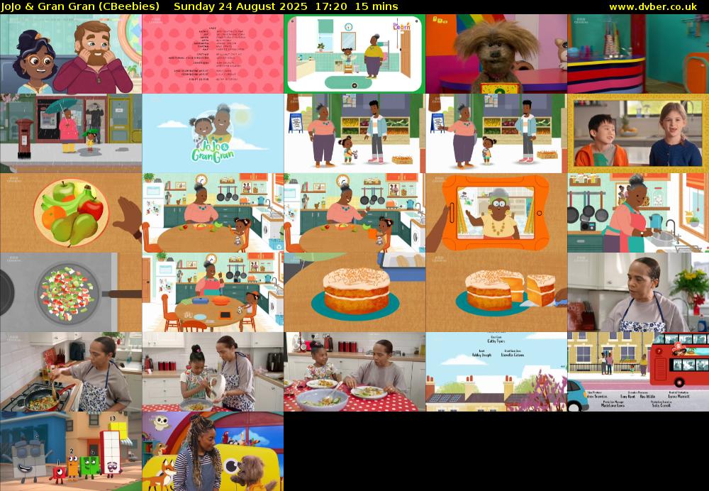 JoJo & Gran Gran (CBeebies) Sunday 24 August 2025 17:20 - 17:35