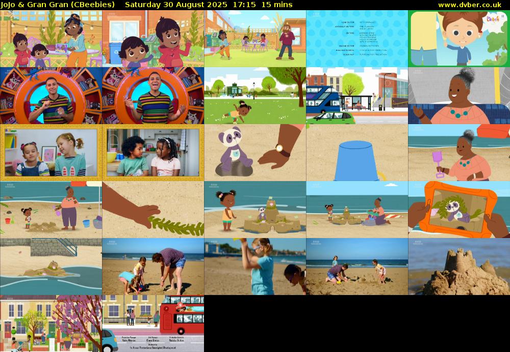 JoJo & Gran Gran (CBeebies) Saturday 30 August 2025 17:15 - 17:30