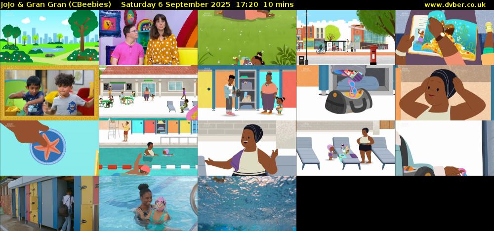 JoJo & Gran Gran (CBeebies) Saturday 6 September 2025 17:20 - 17:30