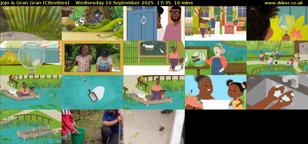 JoJo & Gran Gran (CBeebies) Wednesday 10 September 2025 17:35 - 17:45